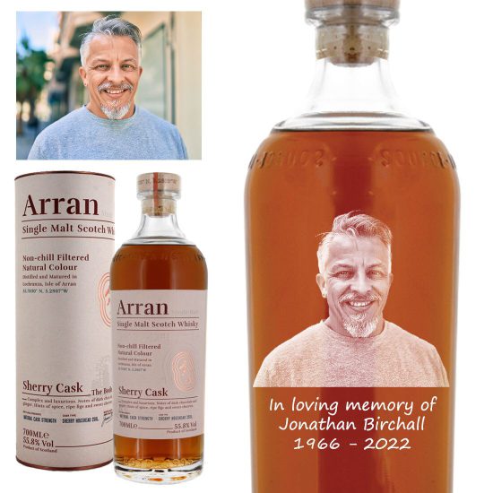 Photo Engraved Arran Bodega Sherry Cask Finish Single Malt Whisky