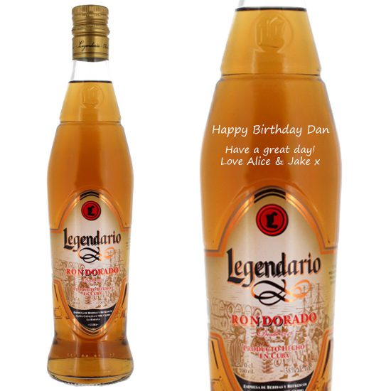 Personalised Legendario Ron Dorado Rum