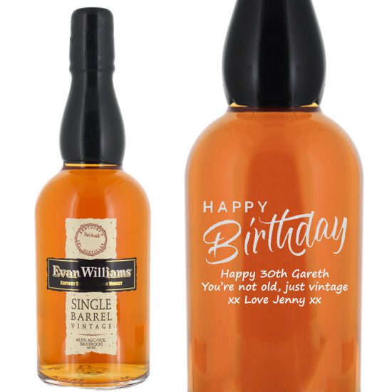Personalised Evan Williams Single Barrel Vintage 70cl