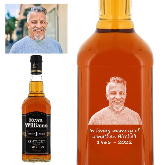 Photo Engraved Evan Williams Black Label Bourbon