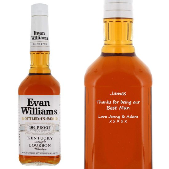Personalised Evan Williams White Label Bottled in Bond Bourbon