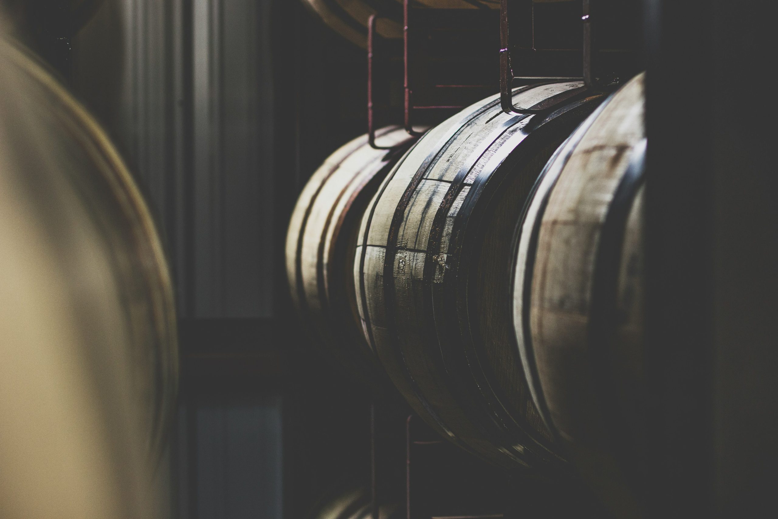 Whisky barrels storage
