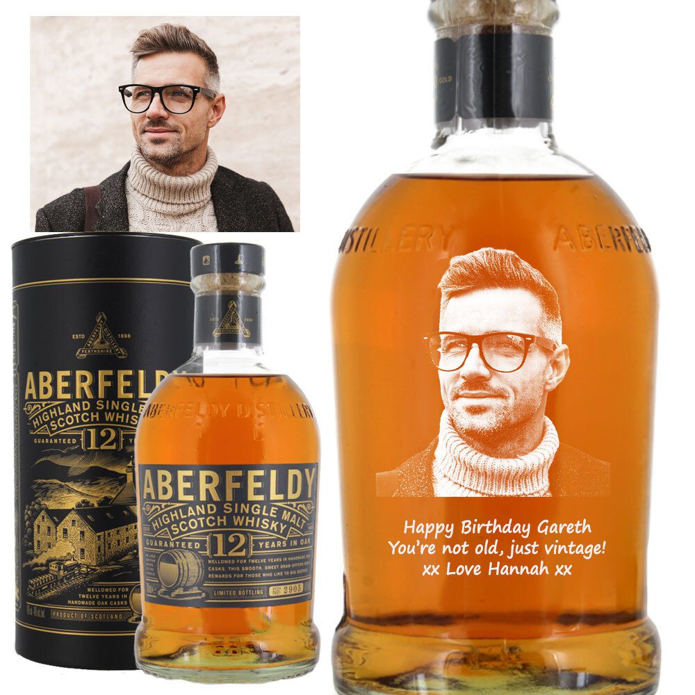 Photo Engraved Aberfeldy 12 Year Old Single Malt Whisky 70cl