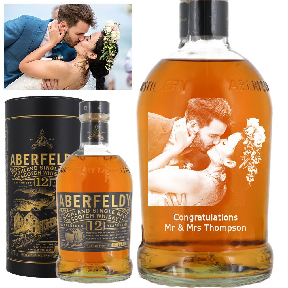 Photo Engraved Aberfeldy 12 Year Old Single Malt Whisky 70cl