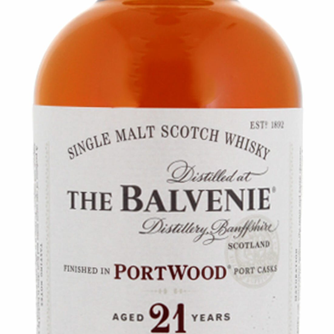 Personalised Balvenie 21 Year Old Port Cask Single Malt Whisky 70cl