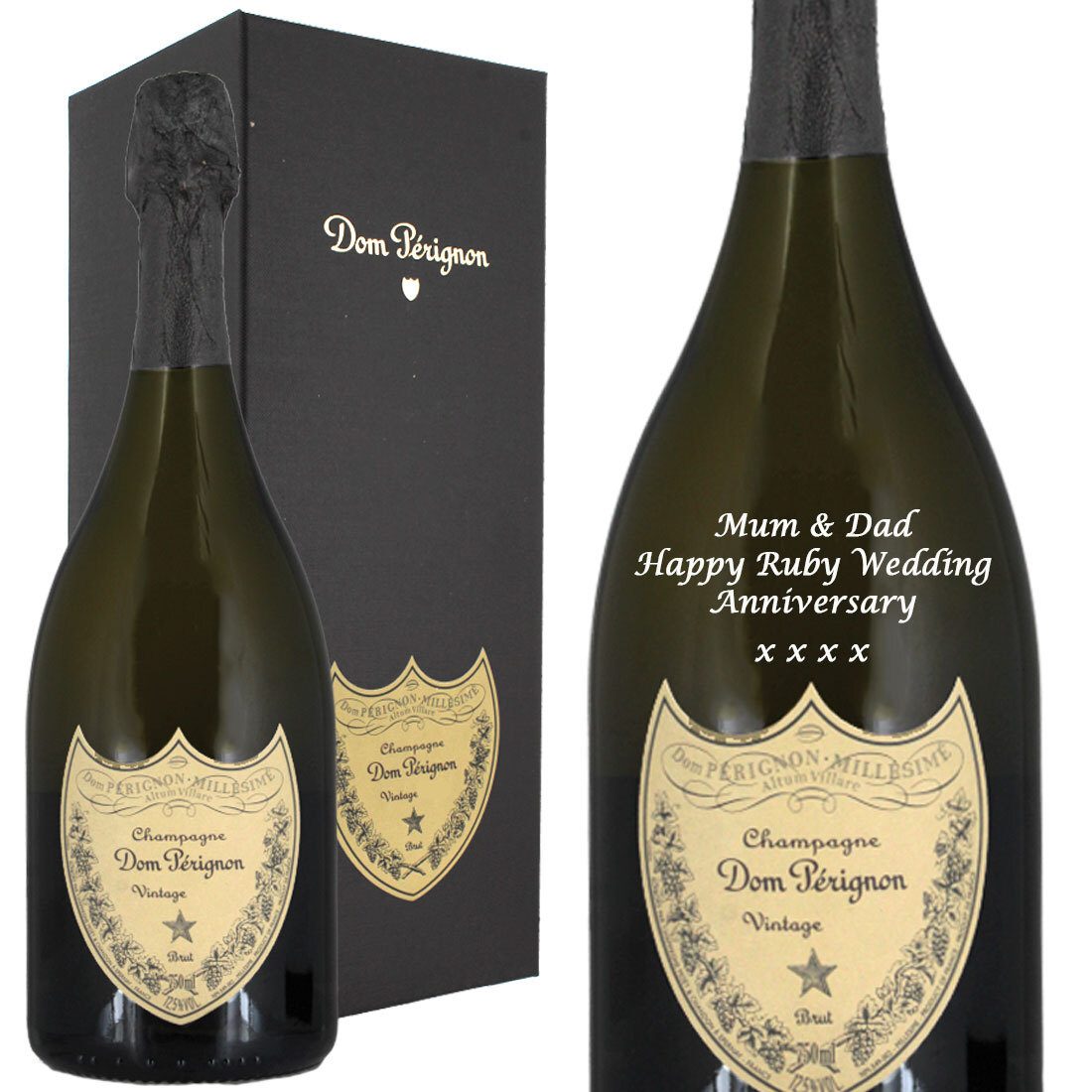 Personalised Dom Pérignon Vintage Champagne Inc Presentation Box