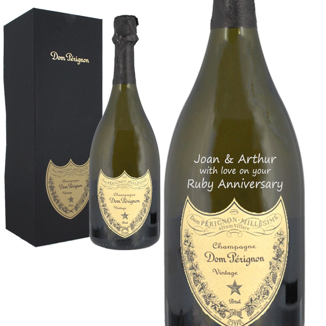Personalised Dom Pérignon Vintage Champagne Inc Presentation Box