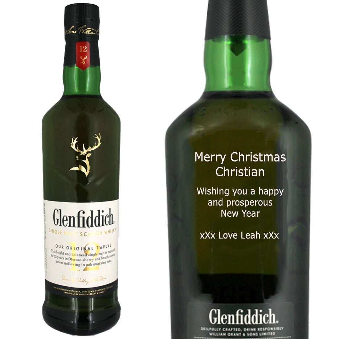 Personalised Glenfiddich Special Reserve 12 Year Old Single Malt Whisky 70cl