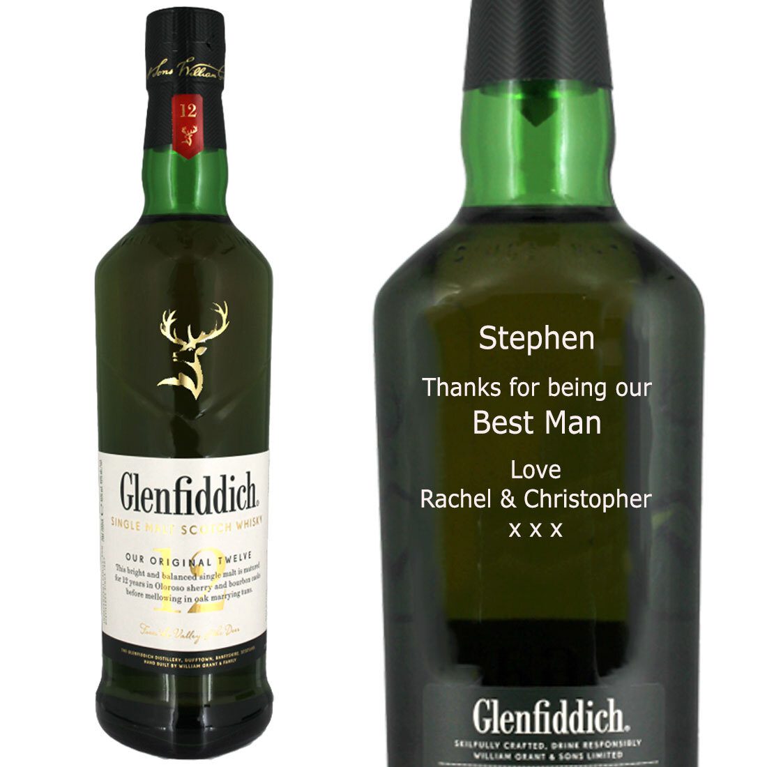Personalised Glenfiddich Special Reserve 12 Year Old Single Malt Whisky 70cl