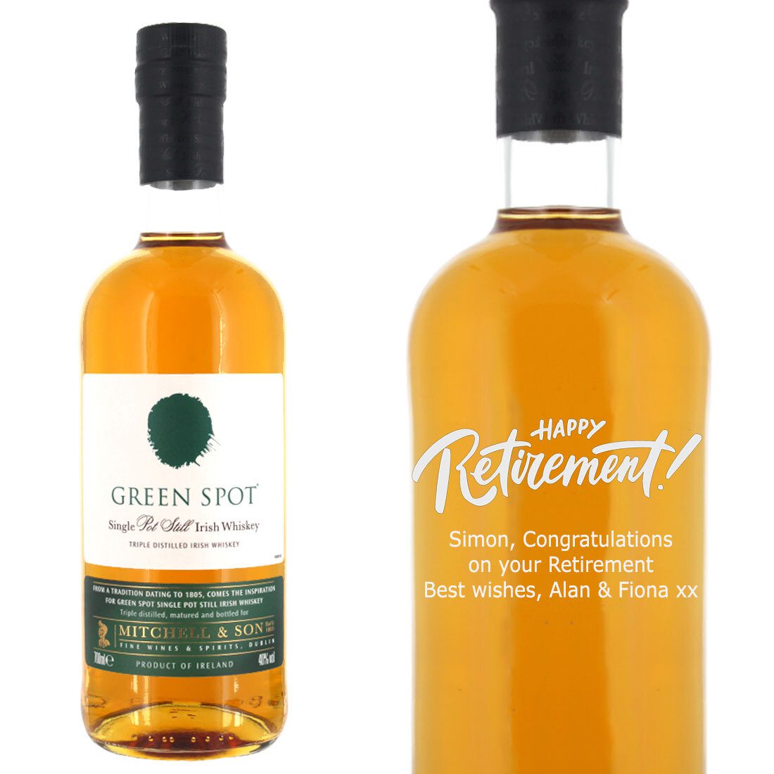 Personalised Green Spot Single Pot Still Irish Whiskey 70cl