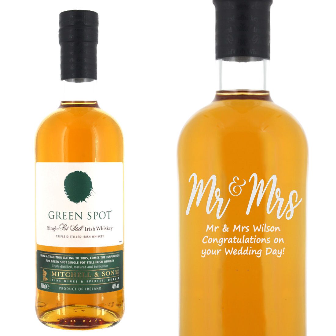 Personalised Green Spot Single Pot Still Irish Whiskey 70cl