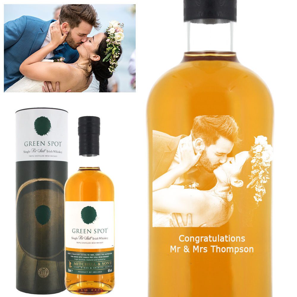 Photo Engraved Green Spot Single Pot Still Irish Whiskey 70cl