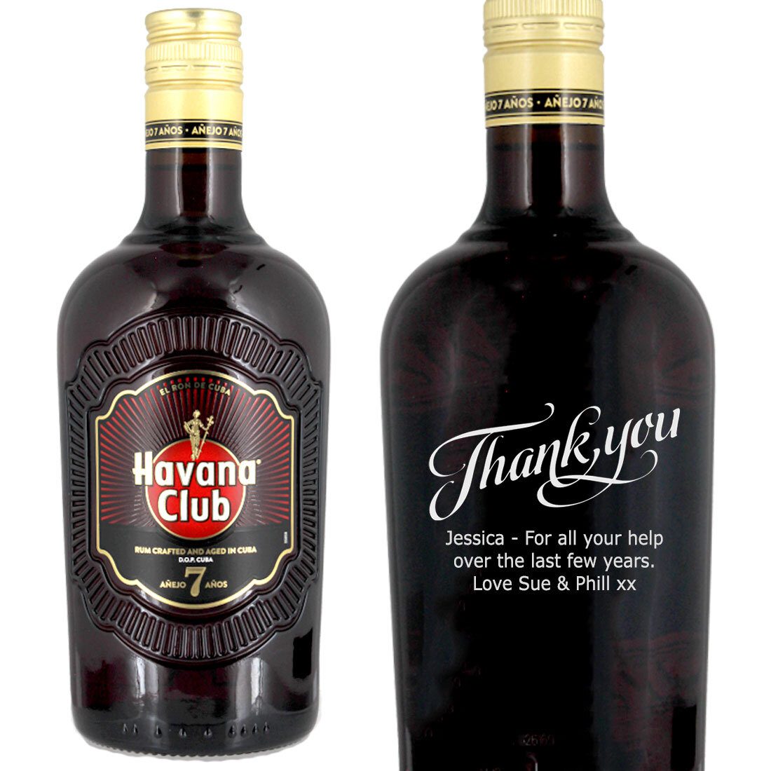 Personalised Havana Club 7 Year Old Rum 70cl