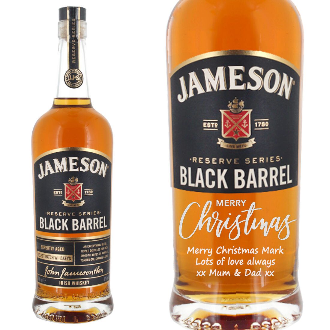 Personalised Jameson Black Barrel Irish Whiskey 70cl