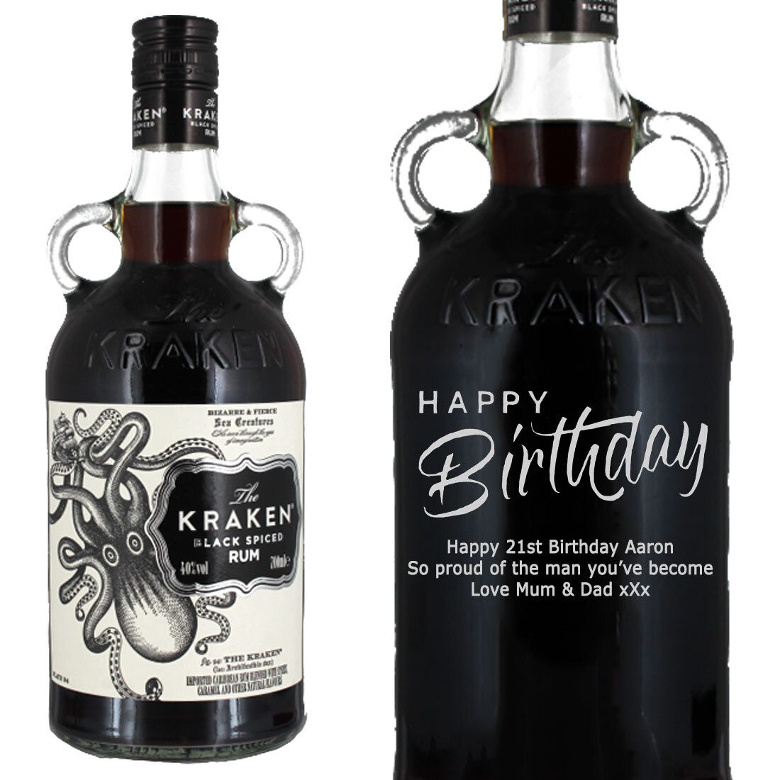 Personalised The Kraken Dark Spiced Rum 70cl