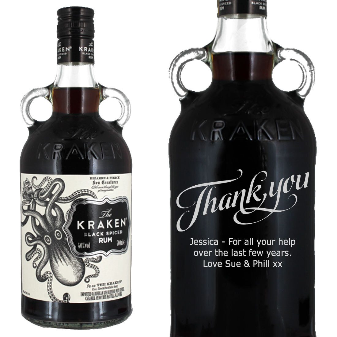 Personalised The Kraken Dark Spiced Rum 70cl