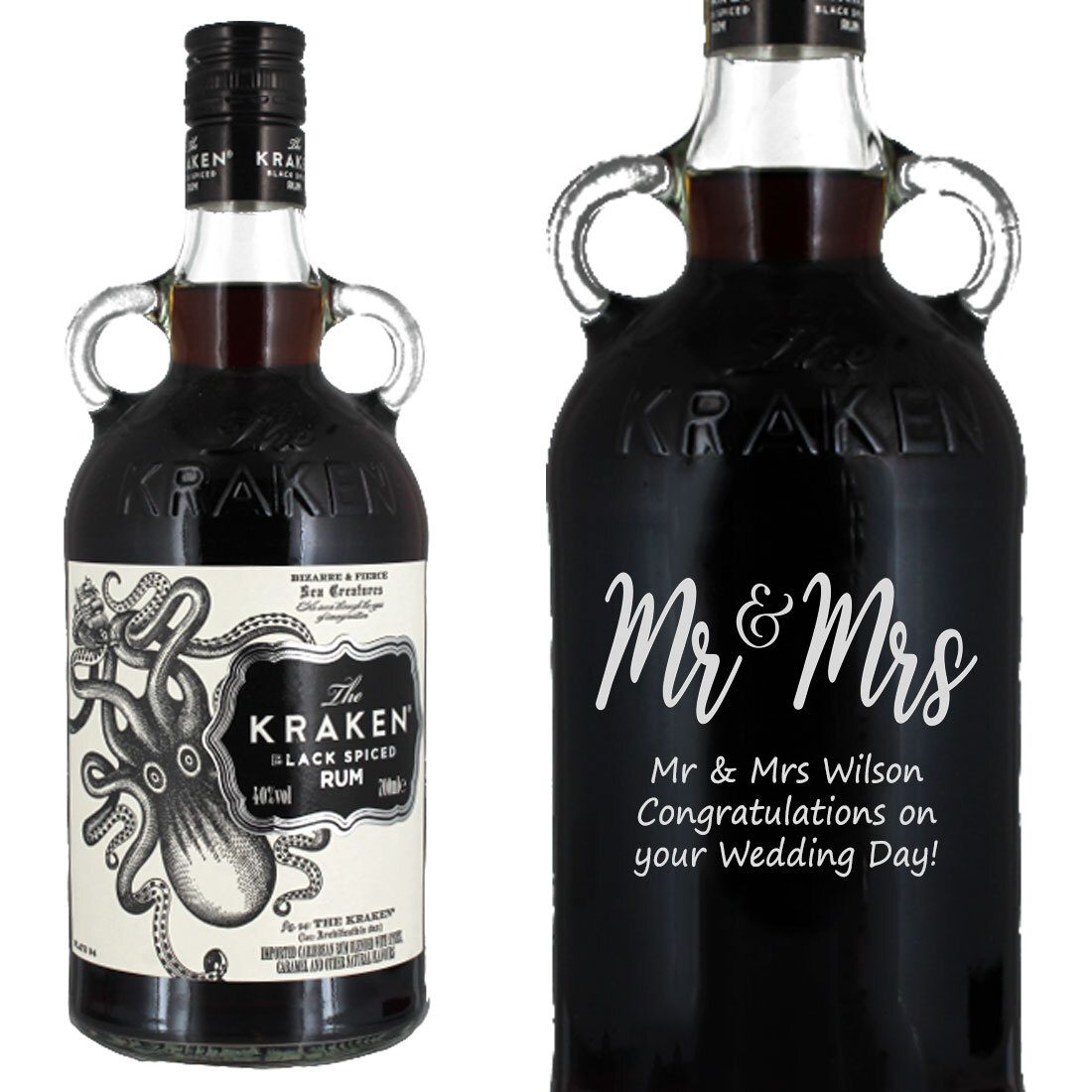 Personalised The Kraken Dark Spiced Rum 70cl