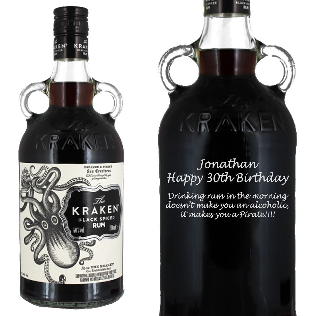 Personalised The Kraken Dark Spiced Rum 70cl