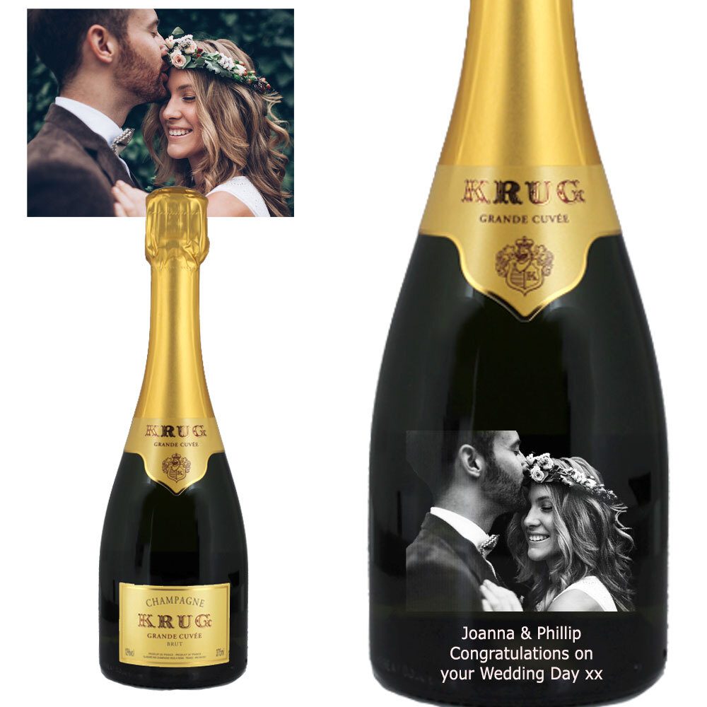 Photo Engraved Krug Grande Cuvée Half Bottle Champagne 37.5cl