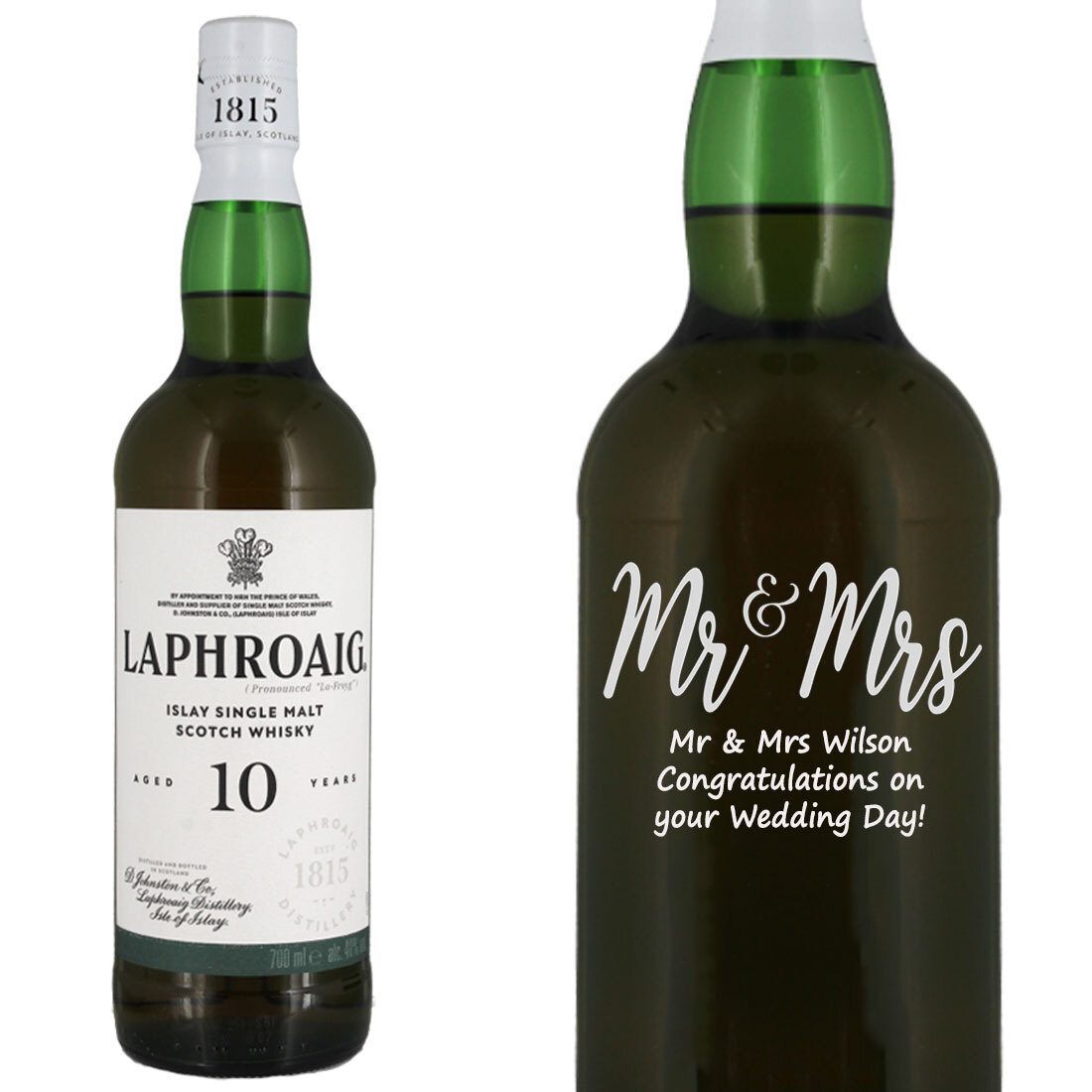 Personalised Laphroaig 10 Year Old Single Malt Whisky 70cl