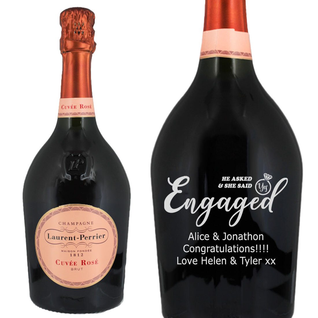 Personalised Laurent-Perrier Cuvée Rosé Champagne 75cl