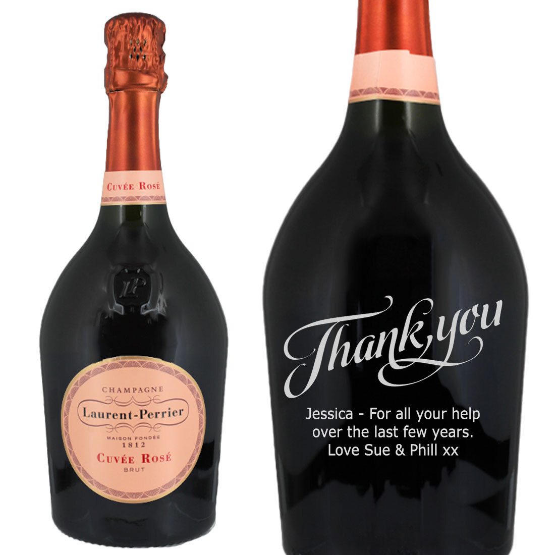 Personalised Laurent-Perrier Cuvée Rosé Champagne 75cl