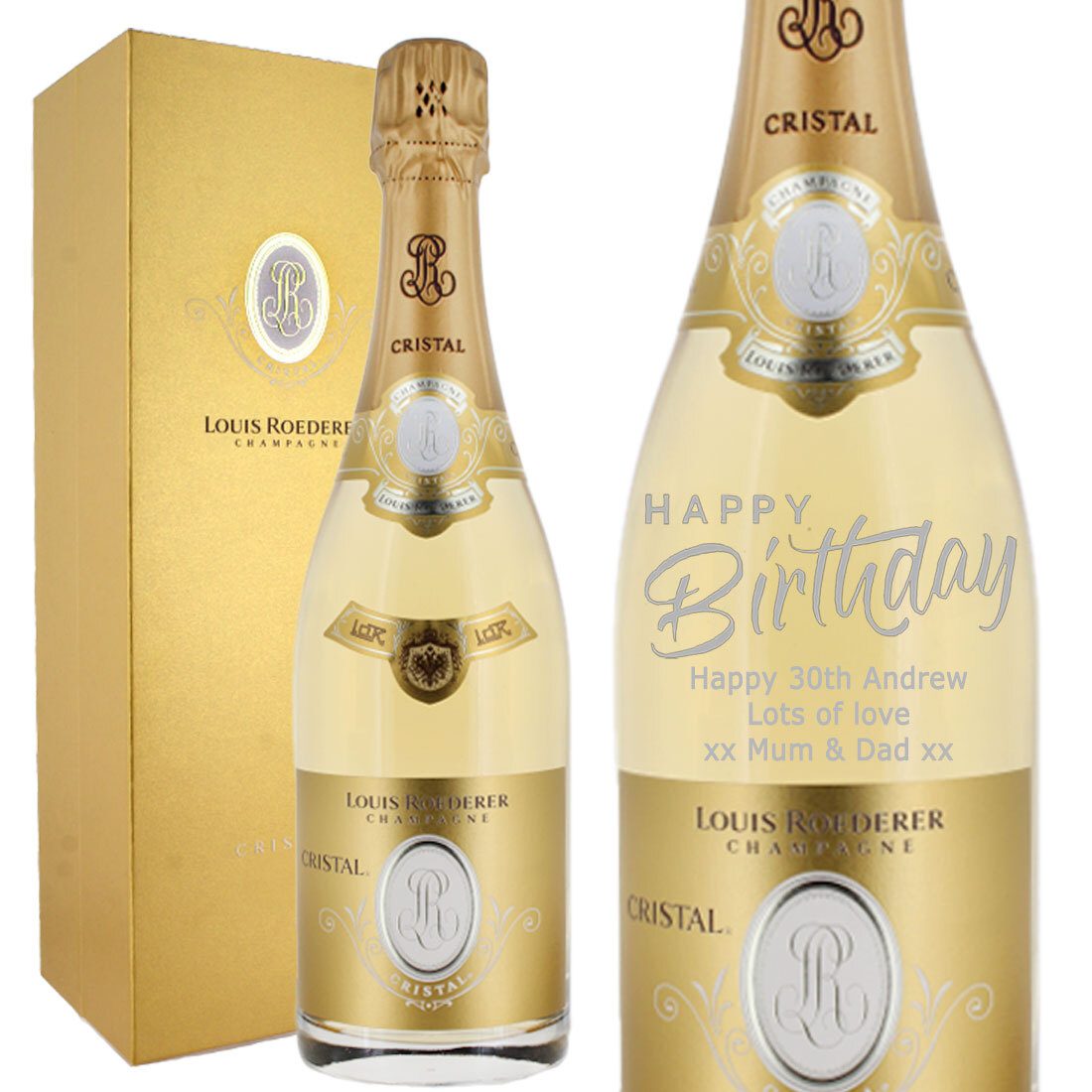 Personalised Louis Roederer Cristal Champagne 75cl