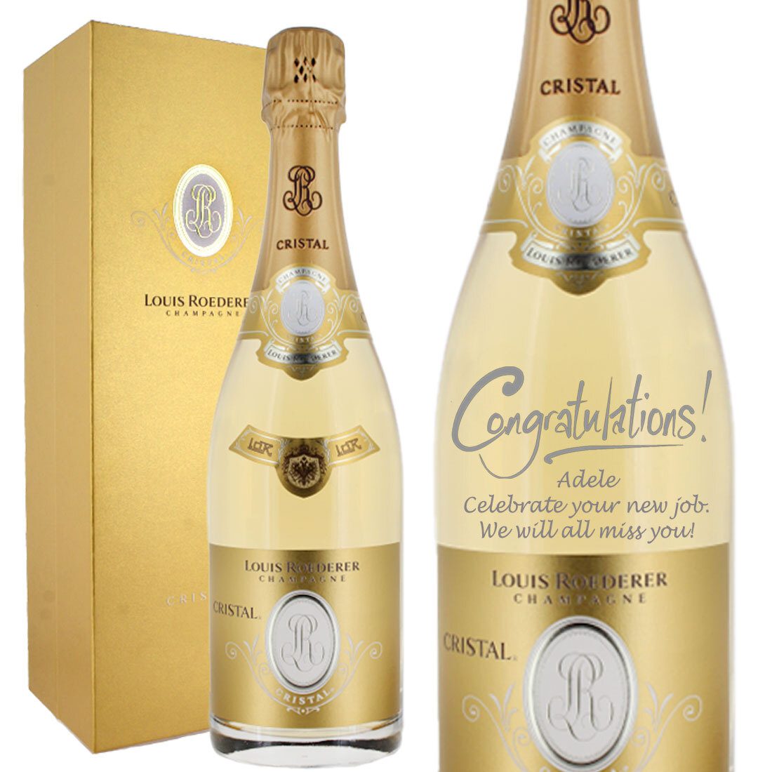 Personalised Louis Roederer Cristal Champagne 75cl