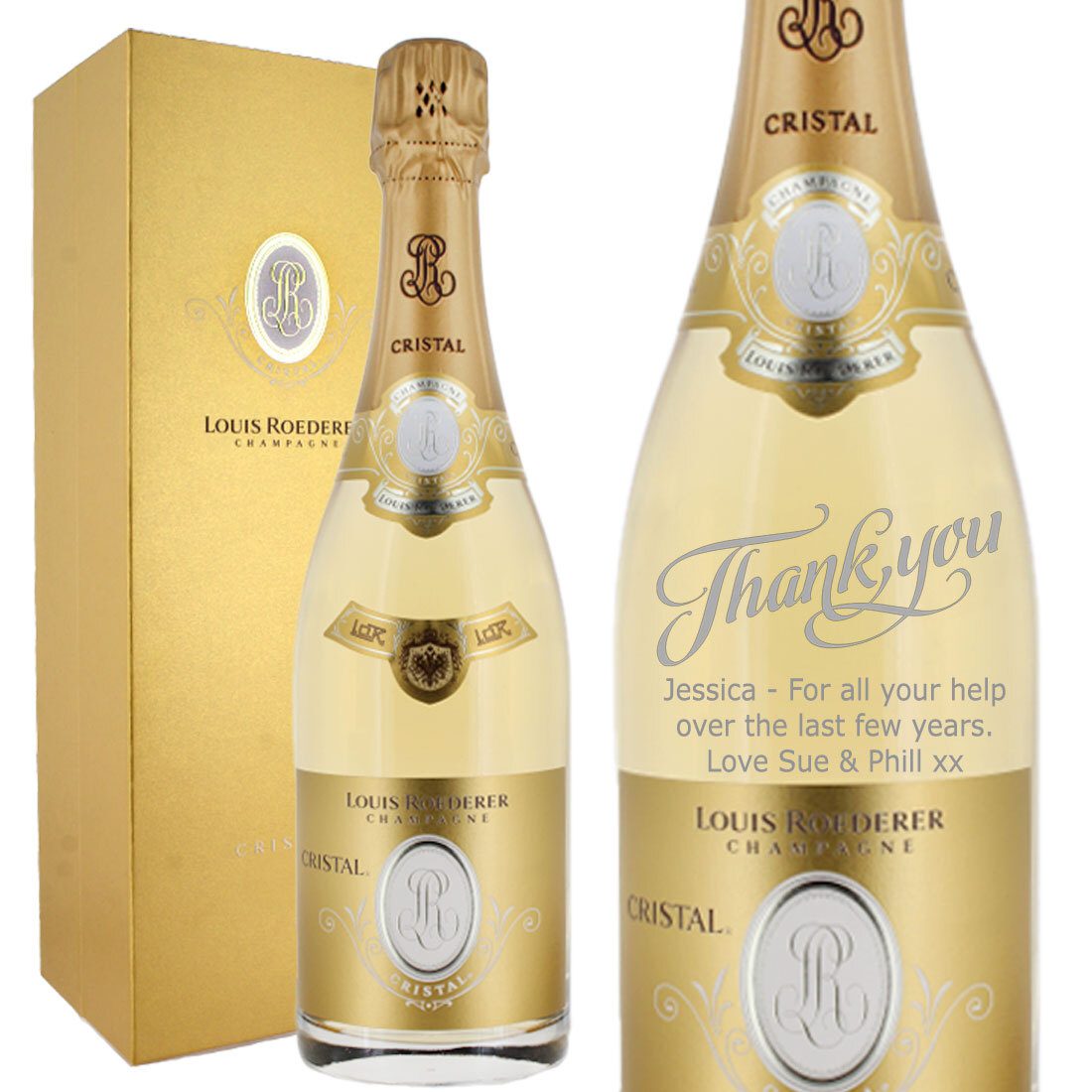 Personalised Louis Roederer Cristal Champagne 75cl