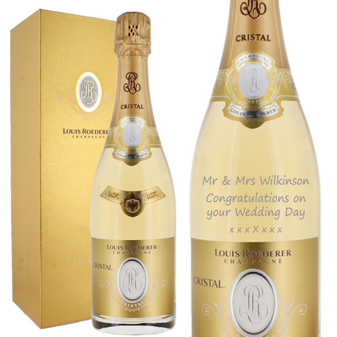 Personalised Louis Roederer Cristal Champagne 75cl
