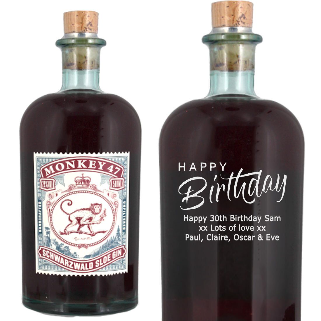 Personalised Monkey 47 Sloe Gin 50cl