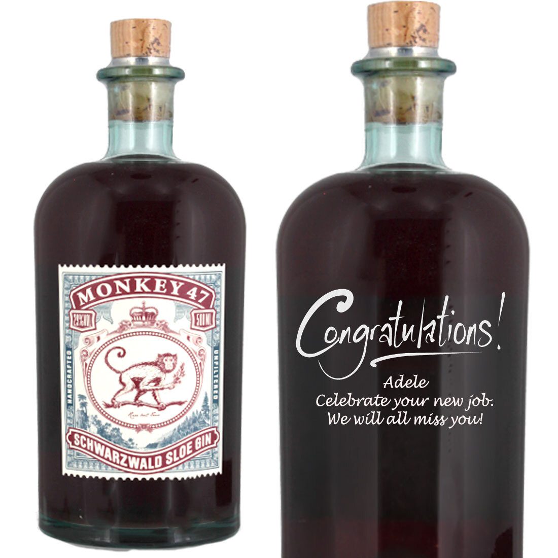 Personalised Monkey 47 Sloe Gin 50cl