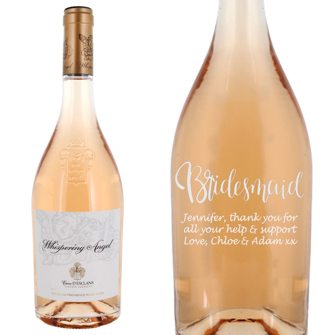 Personalised Whispering Angel Rose Wine