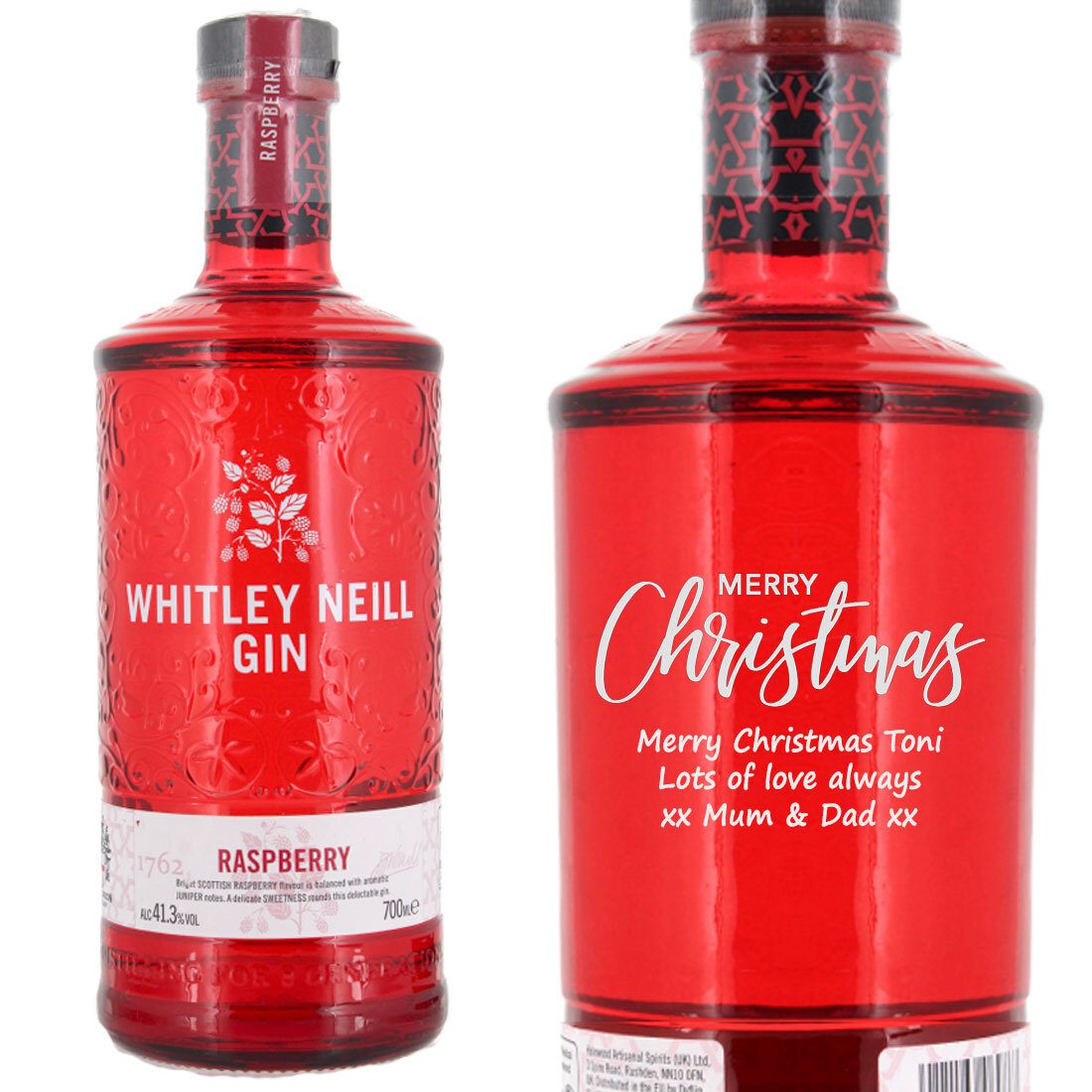 Personalised Whitley Neill Raspberry Gin 70cl