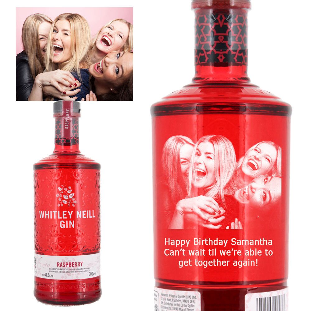 Photo Engraved Whitley Neill Raspberry Gin 70cl