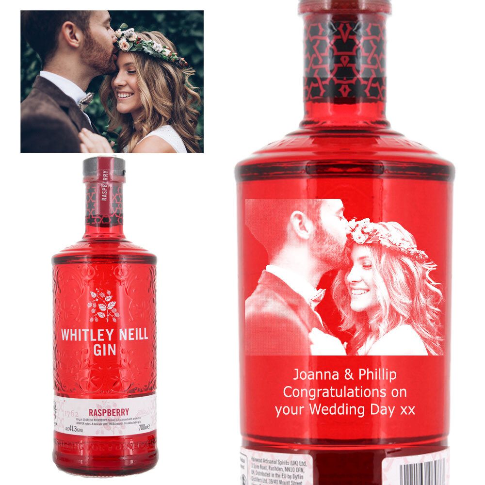 Photo Engraved Whitley Neill Raspberry Gin 70cl