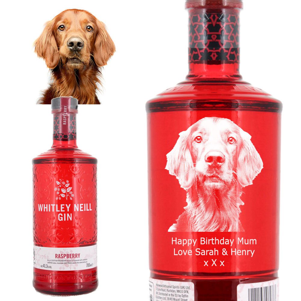 Photo Engraved Whitley Neill Raspberry Gin 70cl